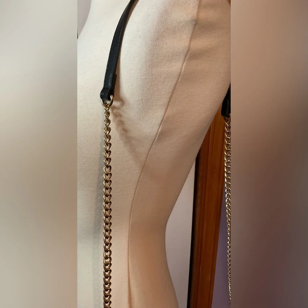 Bestini Paris Black Gold Sequin‎ Recycled Cross Body Bag Purse New